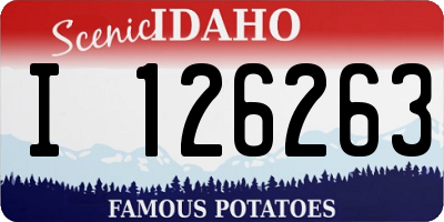 ID license plate I126263