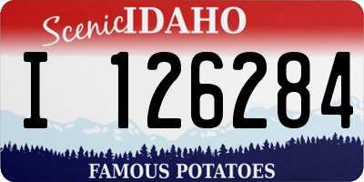 ID license plate I126284