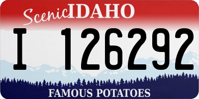 ID license plate I126292
