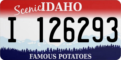 ID license plate I126293