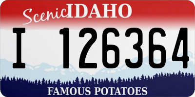 ID license plate I126364