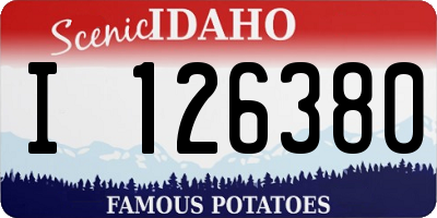 ID license plate I126380
