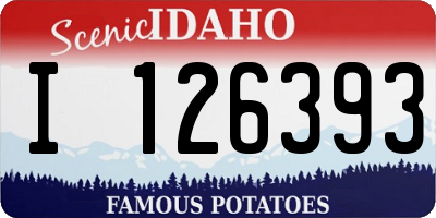 ID license plate I126393