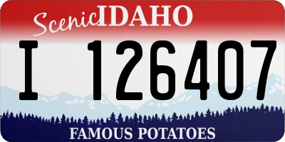ID license plate I126407