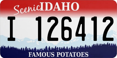 ID license plate I126412