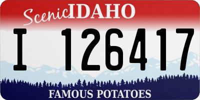 ID license plate I126417
