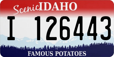 ID license plate I126443