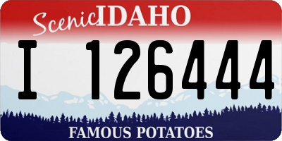 ID license plate I126444