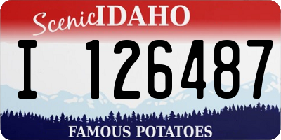ID license plate I126487