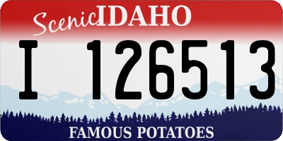 ID license plate I126513