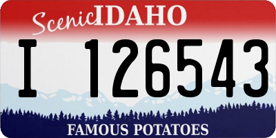 ID license plate I126543
