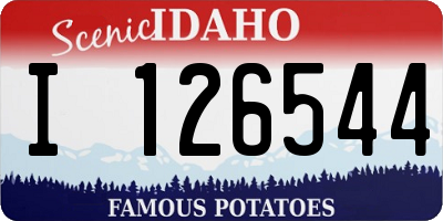 ID license plate I126544