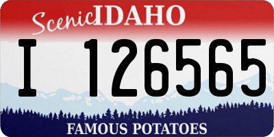 ID license plate I126565