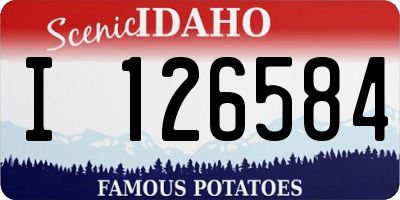 ID license plate I126584