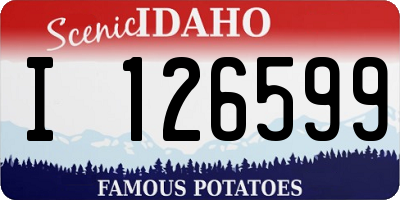 ID license plate I126599