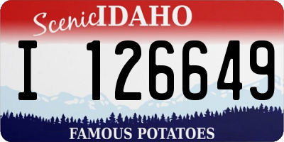 ID license plate I126649