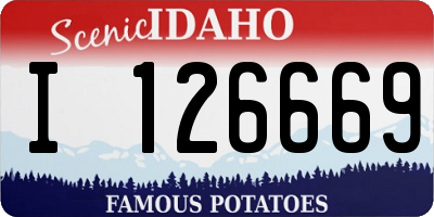 ID license plate I126669
