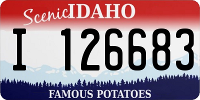 ID license plate I126683