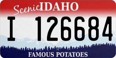 ID license plate I126684