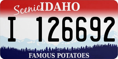ID license plate I126692