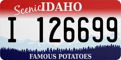 ID license plate I126699