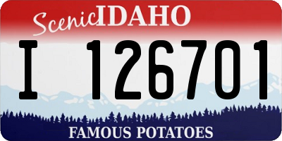 ID license plate I126701