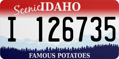 ID license plate I126735