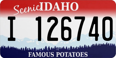 ID license plate I126740
