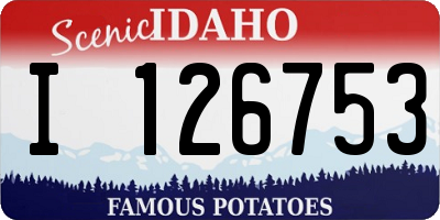 ID license plate I126753