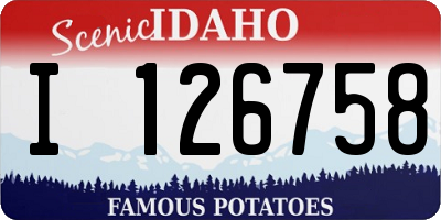 ID license plate I126758