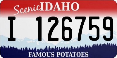 ID license plate I126759