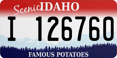 ID license plate I126760