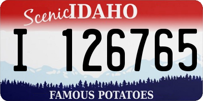 ID license plate I126765