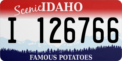 ID license plate I126766