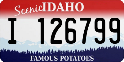 ID license plate I126799