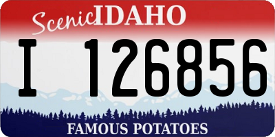 ID license plate I126856