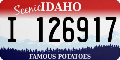 ID license plate I126917