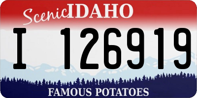 ID license plate I126919