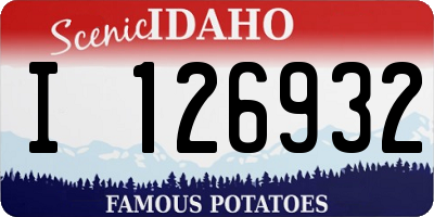ID license plate I126932