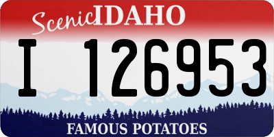ID license plate I126953