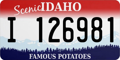 ID license plate I126981