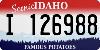 ID license plate I126988