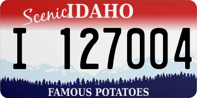 ID license plate I127004