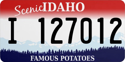 ID license plate I127012
