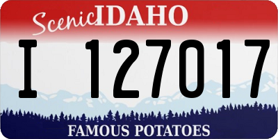ID license plate I127017