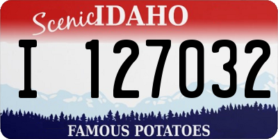 ID license plate I127032