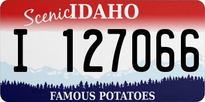 ID license plate I127066