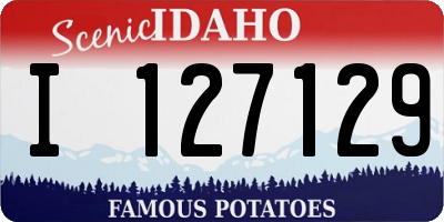 ID license plate I127129