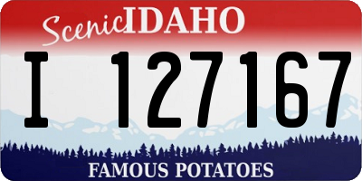 ID license plate I127167