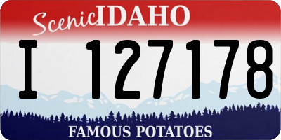 ID license plate I127178